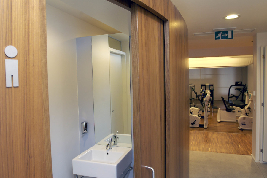 David Institut Krems: Blick auf das Trainingsraum und die Toiletten